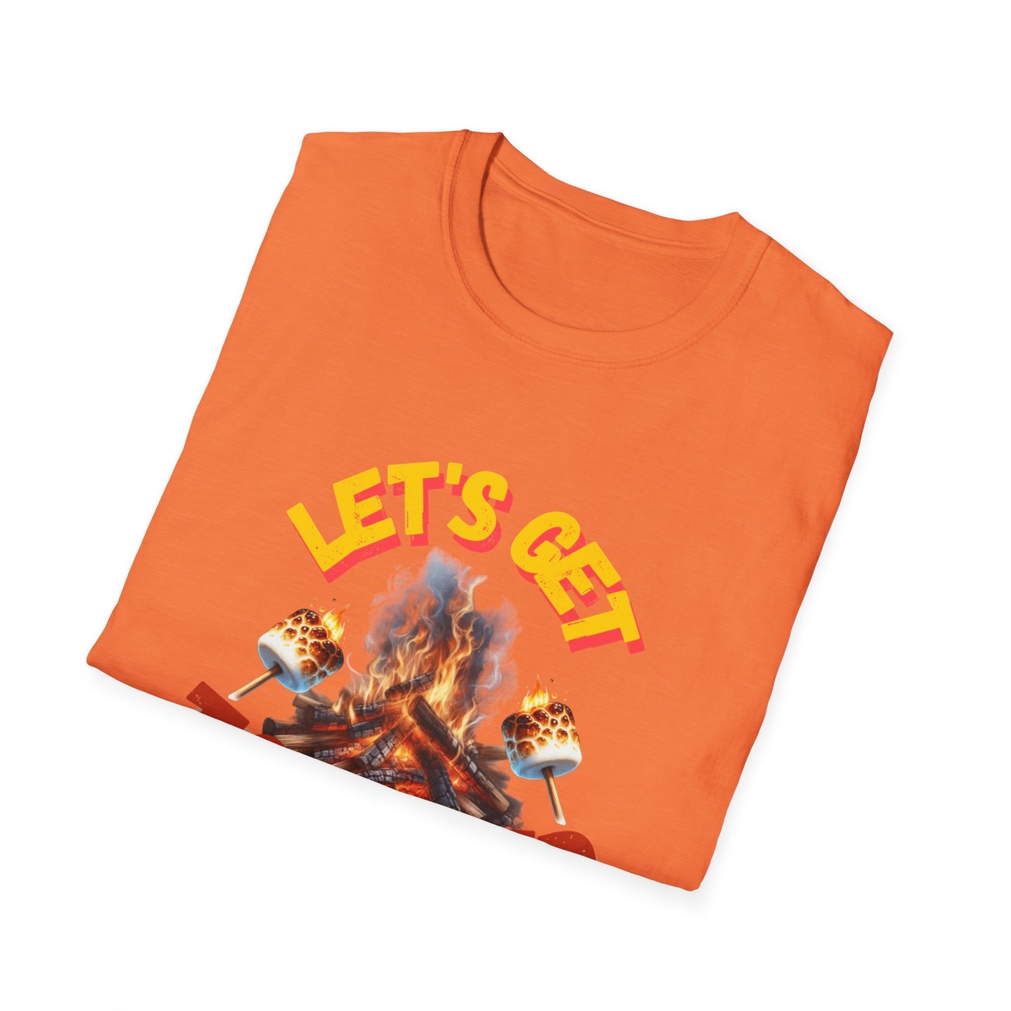 Campfire Wit Tee - lets get toasted - 100% Cotton Comfort | Eco-Friendly Outdoor Adventure Shirt with Humorous Twist