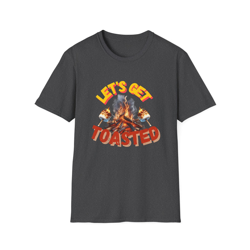 Campfire Wit Tee - lets get toasted - 100% Cotton Comfort | Eco-Friendly Outdoor Adventure Shirt with Humorous Twist