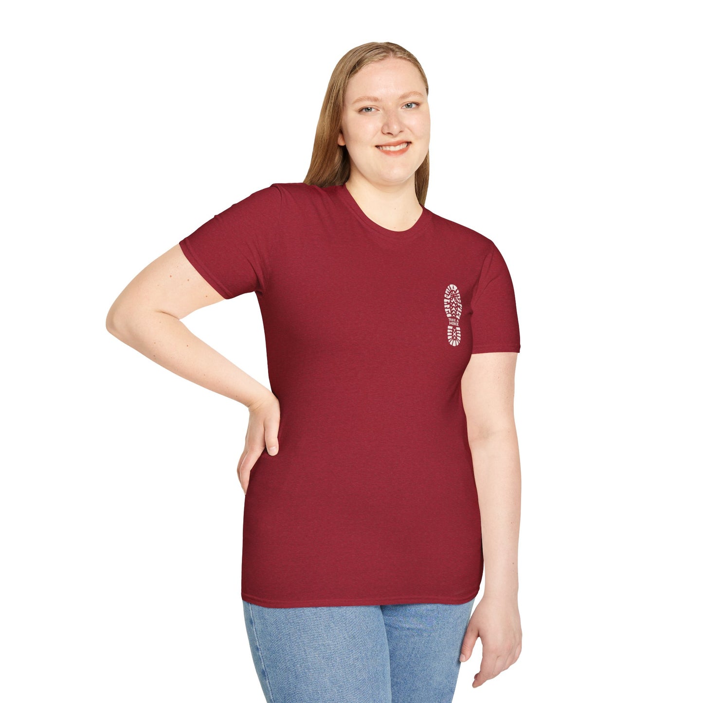 Unisex Take a Hike Soft-Style Tee - 100% Cotton Comfort with Durable Twill Tape & Ribbed Collar