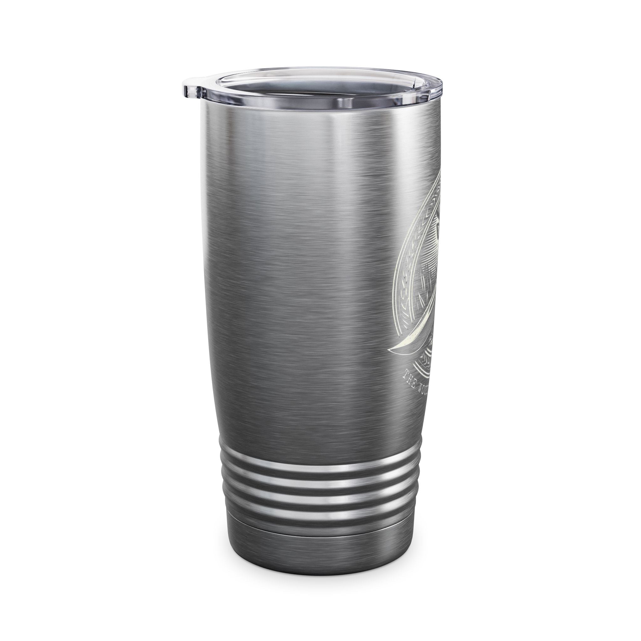 Rustic 20oz Deer & Knife Insulated Tumbler - The Woods Are Calling - Stainless Steel Travel Mug with Lid