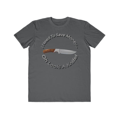 Mens Humor Tee - Save Money or Buy a Knife? - 100% Cotton Lightweight Shirt