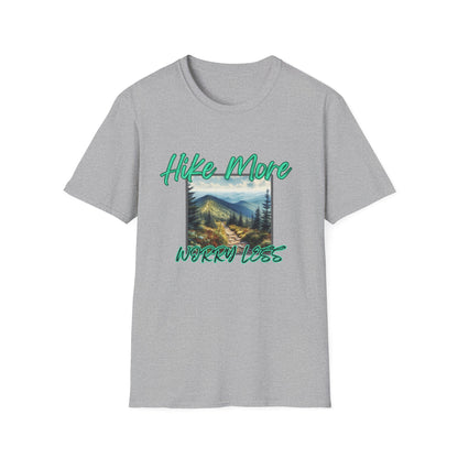 Trail Bliss Tee - Hike More, Worry Less | Eco-Friendly Ring-Spun Cotton Hiking Shirt