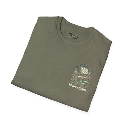 Unisex ‘Hooked on Trout Fishing’ Tee - Soft-Style Comfort | 100% Cotton Crewneck Shirt