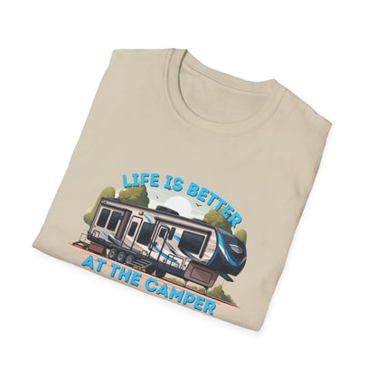 Campers Haven Cotton Tee: Eco-Friendly, Seamless Design, Lightweight Outdoor Comfort