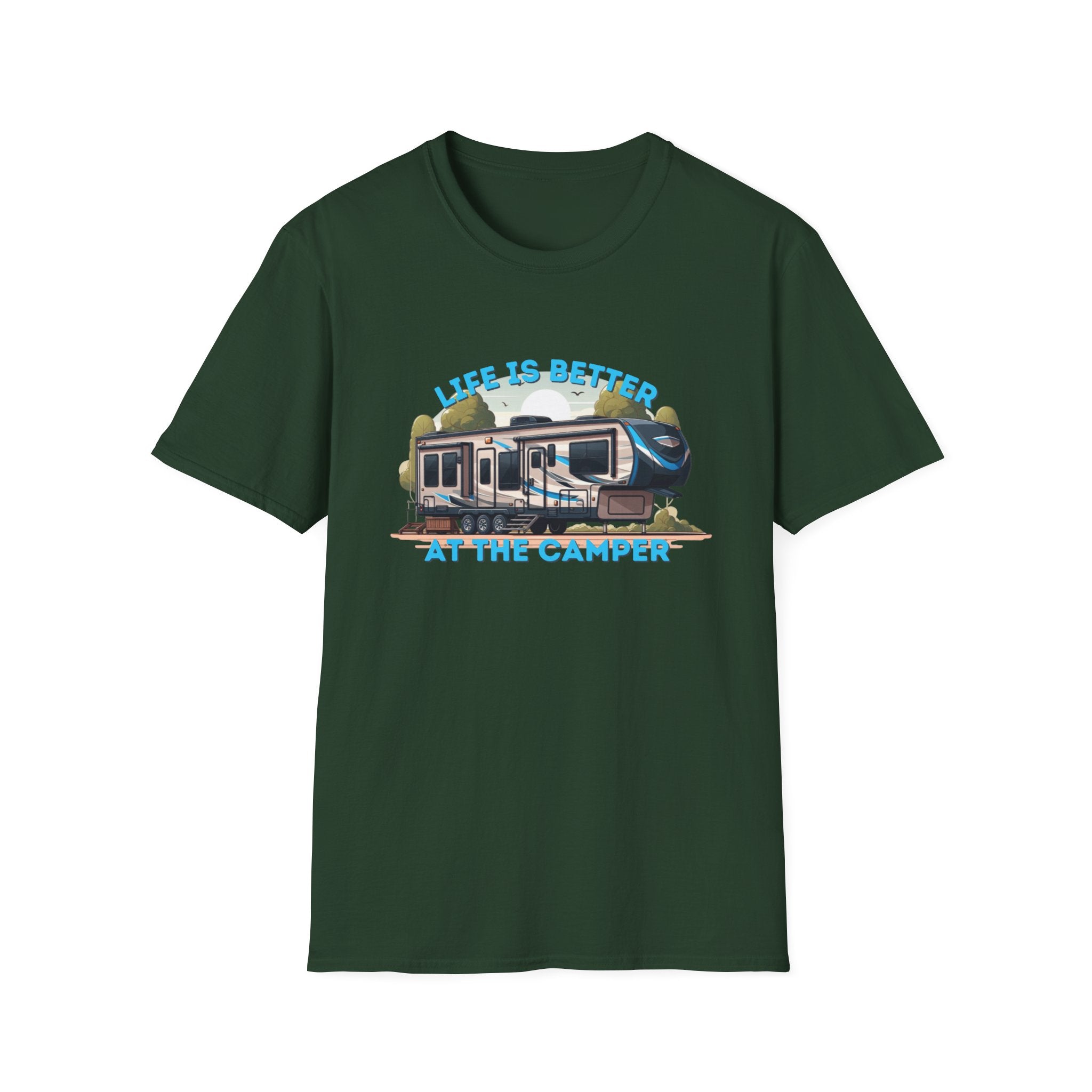 Campers Haven Cotton Tee: Eco-Friendly, Seamless Design, Lightweight Outdoor Comfort