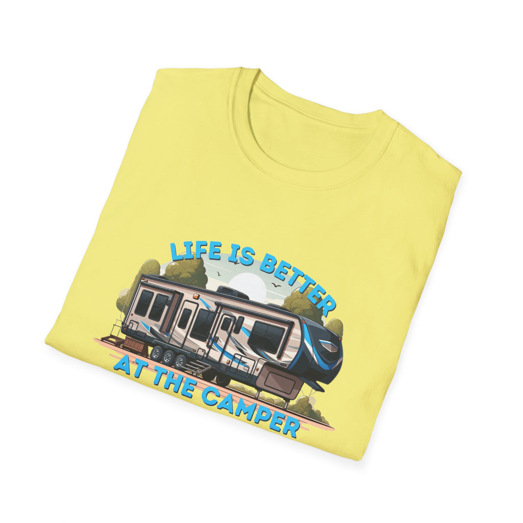 Campers Haven Cotton Tee: Eco-Friendly, Seamless Design, Lightweight Outdoor Comfort