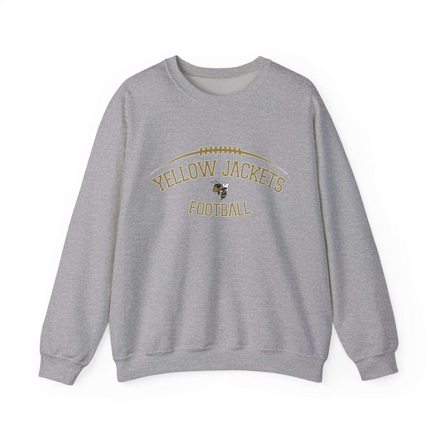 Yellow Jackets Football Crewneck Sweatshirt | Unisex Athletic Apparel, Comfy Casualwear, Sports Team Gear, Gift for Fans, Football Season