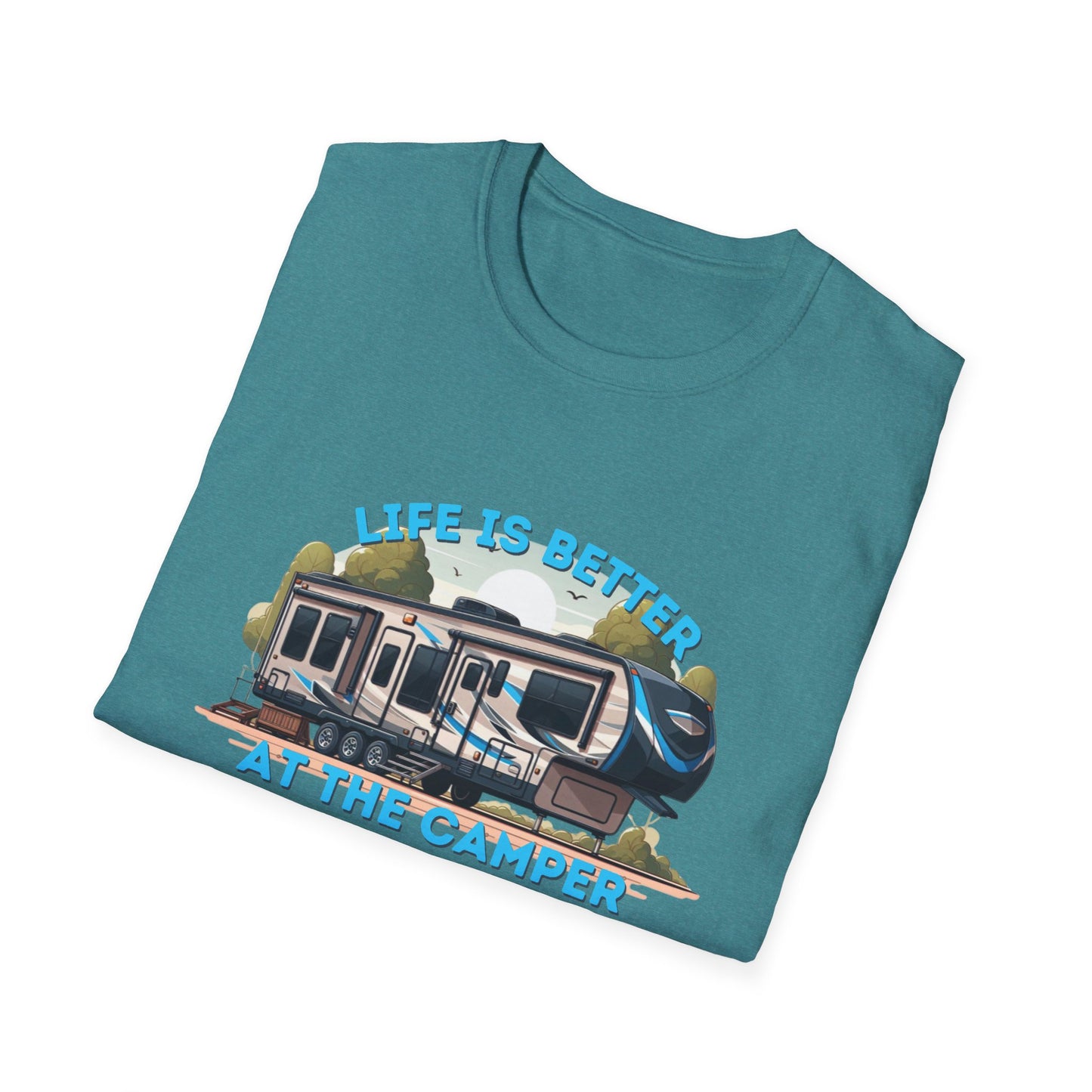 Campers Haven Cotton Tee: Eco-Friendly, Seamless Design, Lightweight Outdoor Comfort