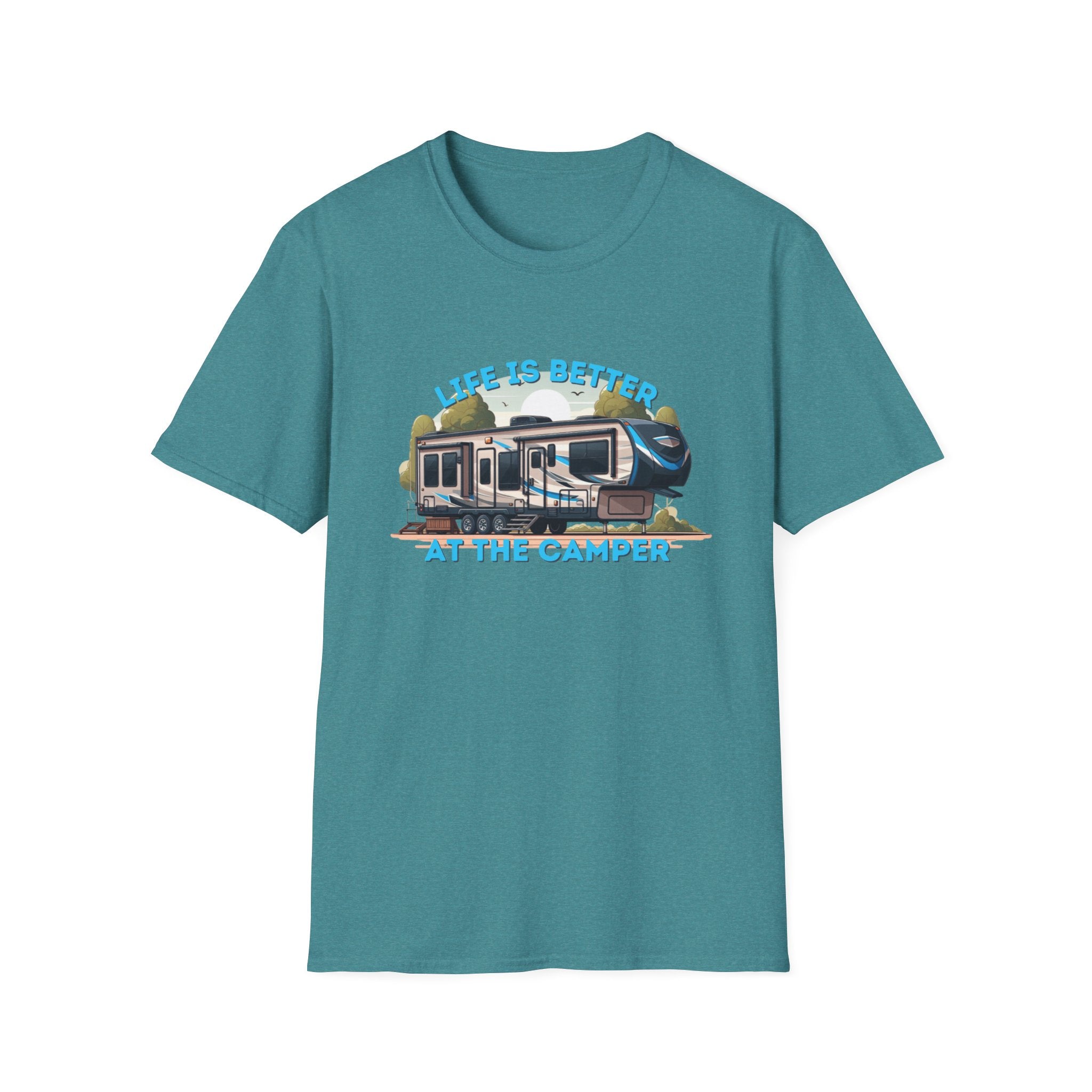 Campers Haven Cotton Tee: Eco-Friendly, Seamless Design, Lightweight Outdoor Comfort