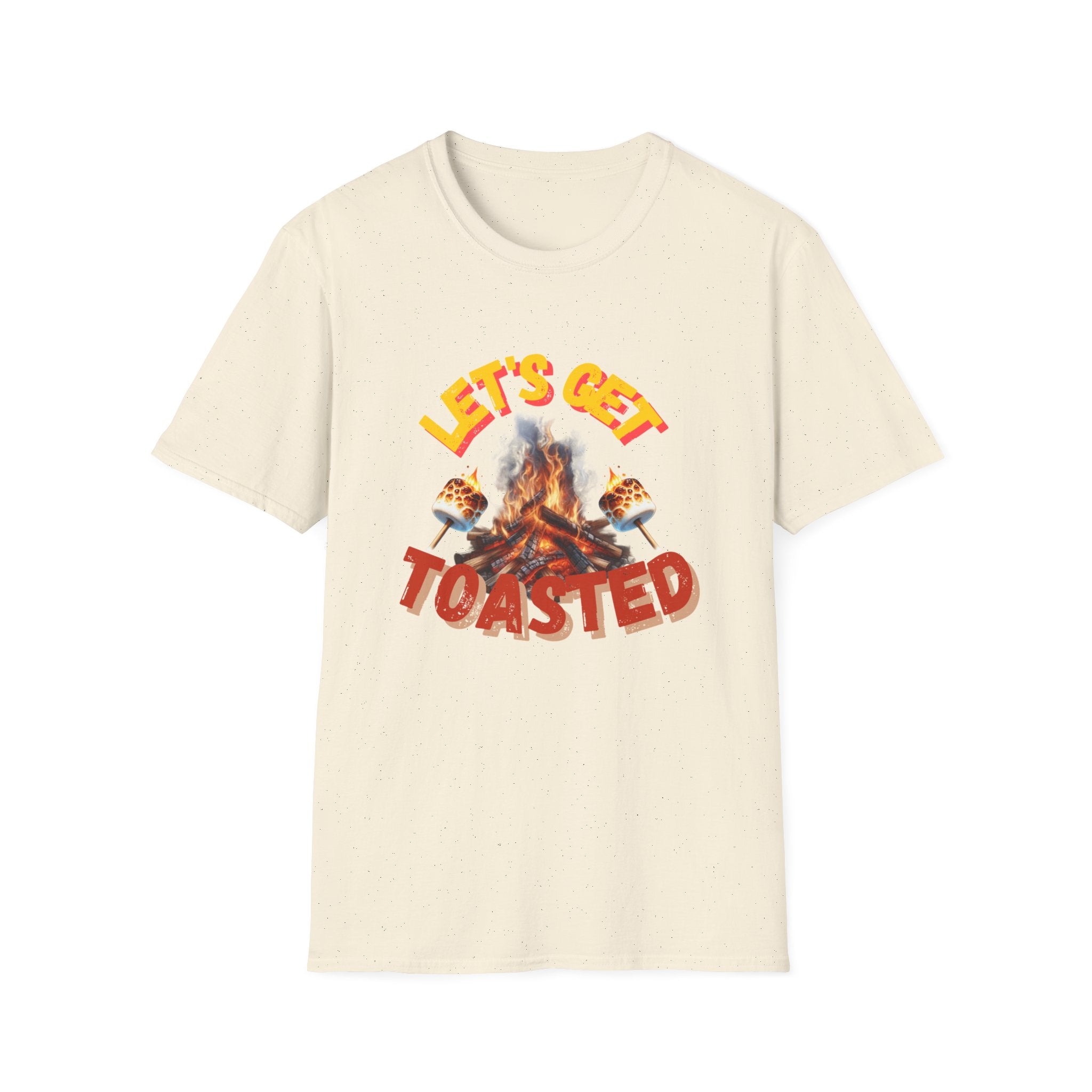 Campfire Wit Tee - lets get toasted - 100% Cotton Comfort | Eco-Friendly Outdoor Adventure Shirt with Humorous Twist
