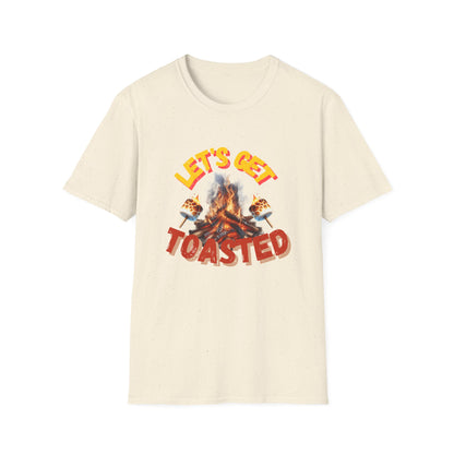 Campfire Wit Tee - lets get toasted - 100% Cotton Comfort | Eco-Friendly Outdoor Adventure Shirt with Humorous Twist