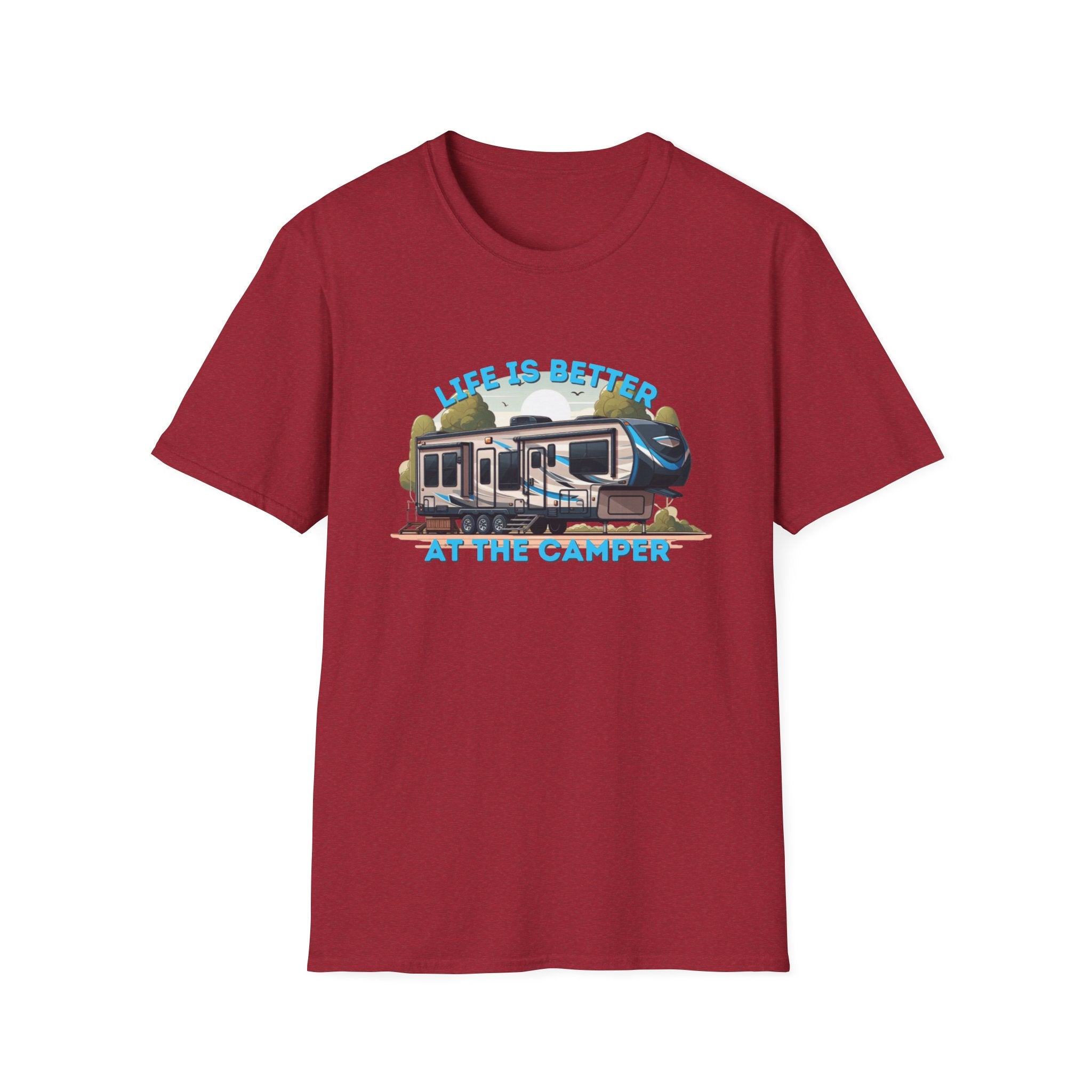 Campers Haven Cotton Tee: Eco-Friendly, Seamless Design, Lightweight Outdoor Comfort
