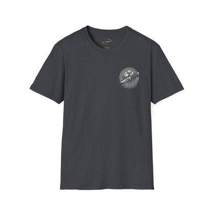 The woods are calling Tee - Unisex Deer and Knife Print T-Shirt for Outdoor Enthusiasts and Nature Lovers