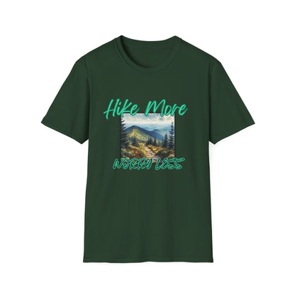 Trail Bliss Tee - Hike More, Worry Less | Eco-Friendly Ring-Spun Cotton Hiking Shirt