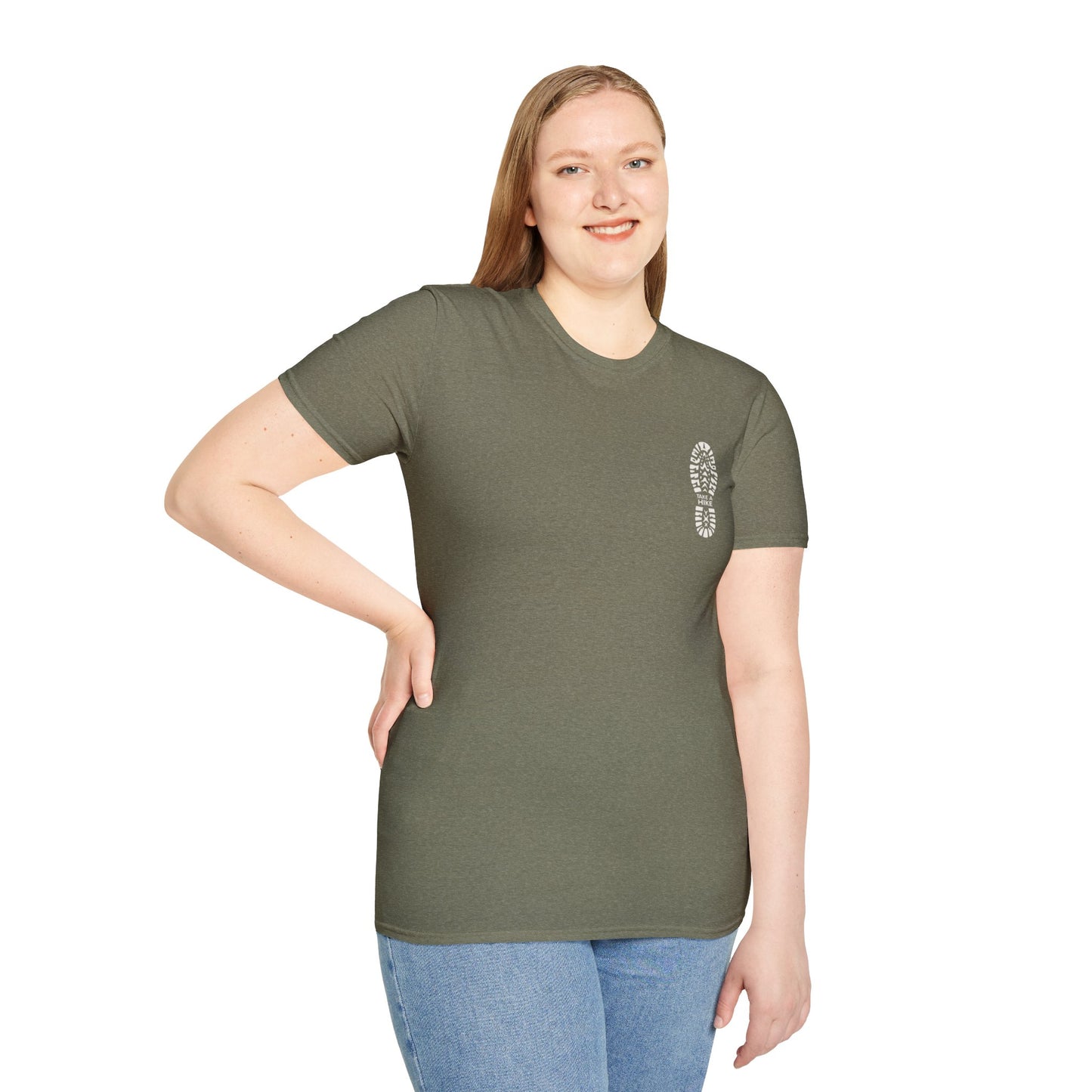 Unisex Take a Hike Soft-Style Tee - 100% Cotton Comfort with Durable Twill Tape & Ribbed Collar