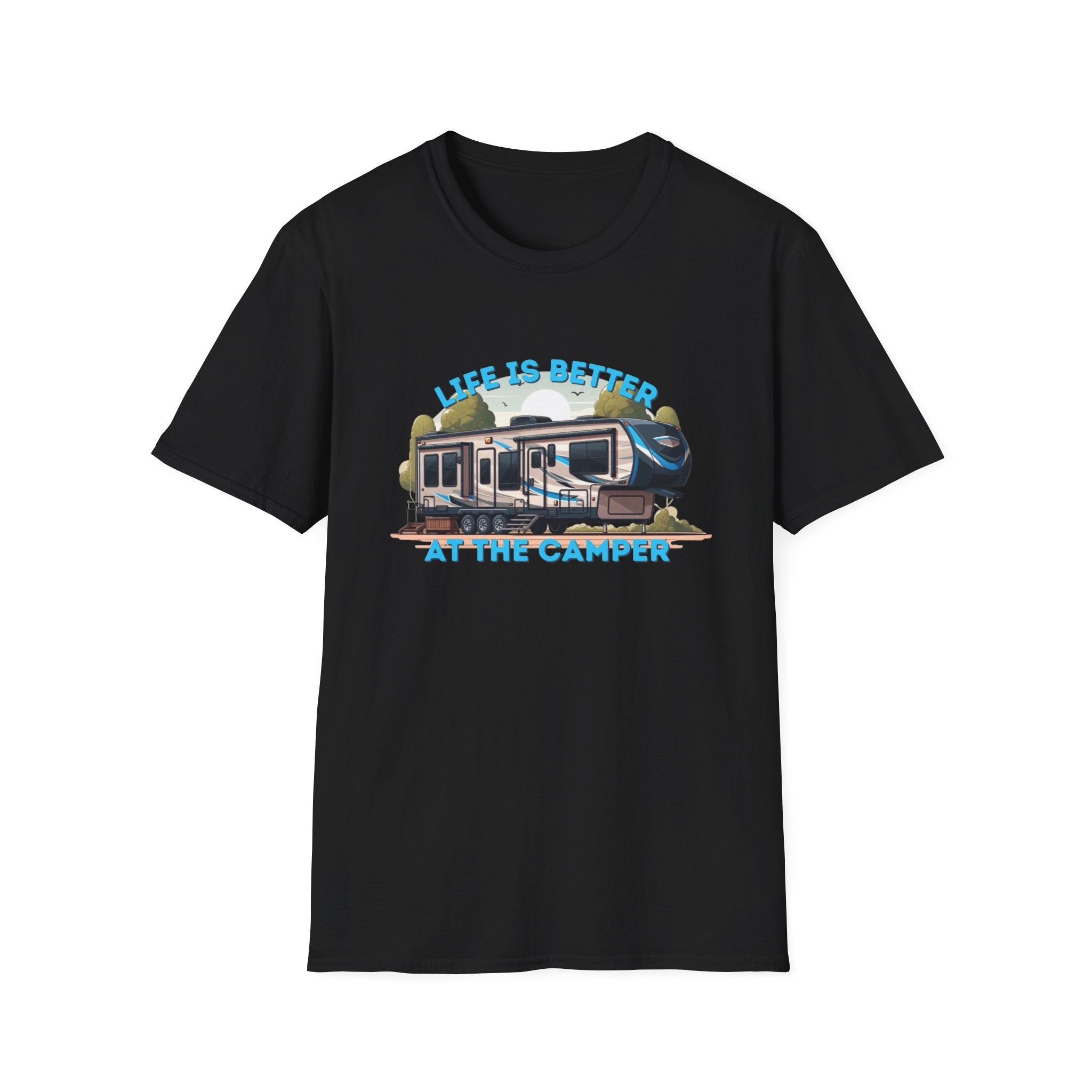 Campers Haven Cotton Tee: Eco-Friendly, Seamless Design, Lightweight Outdoor Comfort