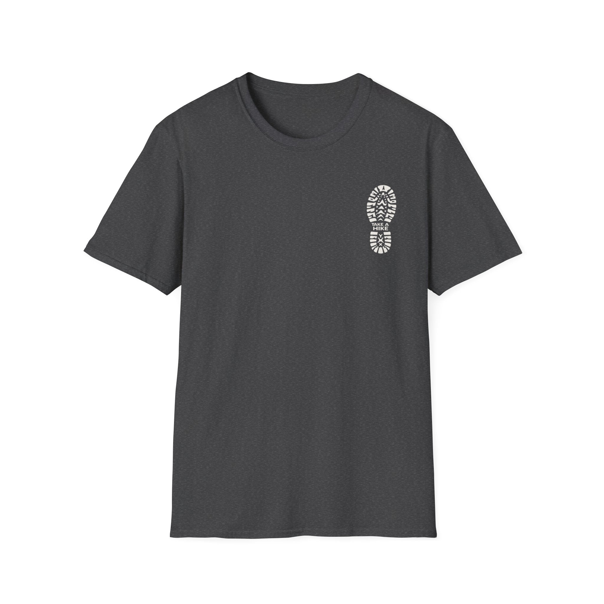 Unisex Take a Hike Soft-Style Tee back print- 100% Cotton Comfort with Durable Twill Tape & Ribbed Collar