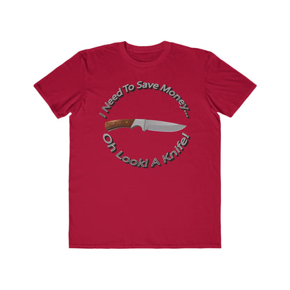 Mens Humor Tee - Save Money or Buy a Knife? - 100% Cotton Lightweight Shirt