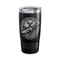 Rustic 20oz Deer & Knife Insulated Tumbler - The Woods Are Calling - Stainless Steel Travel Mug with Lid