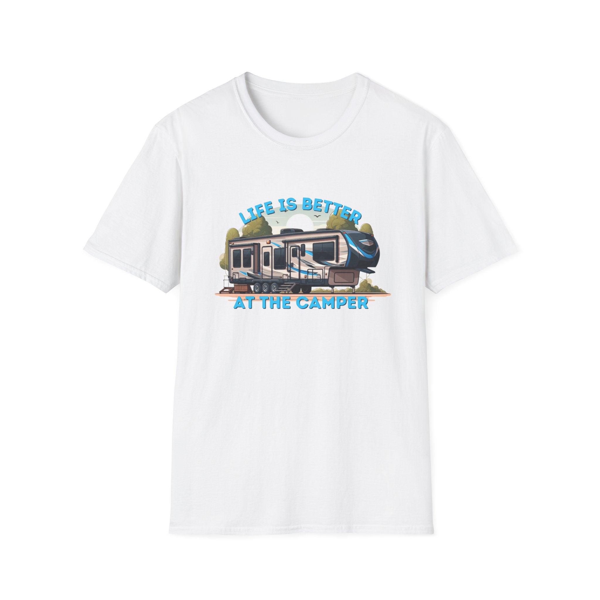 Campers Haven Cotton Tee: Eco-Friendly, Seamless Design, Lightweight Outdoor Comfort