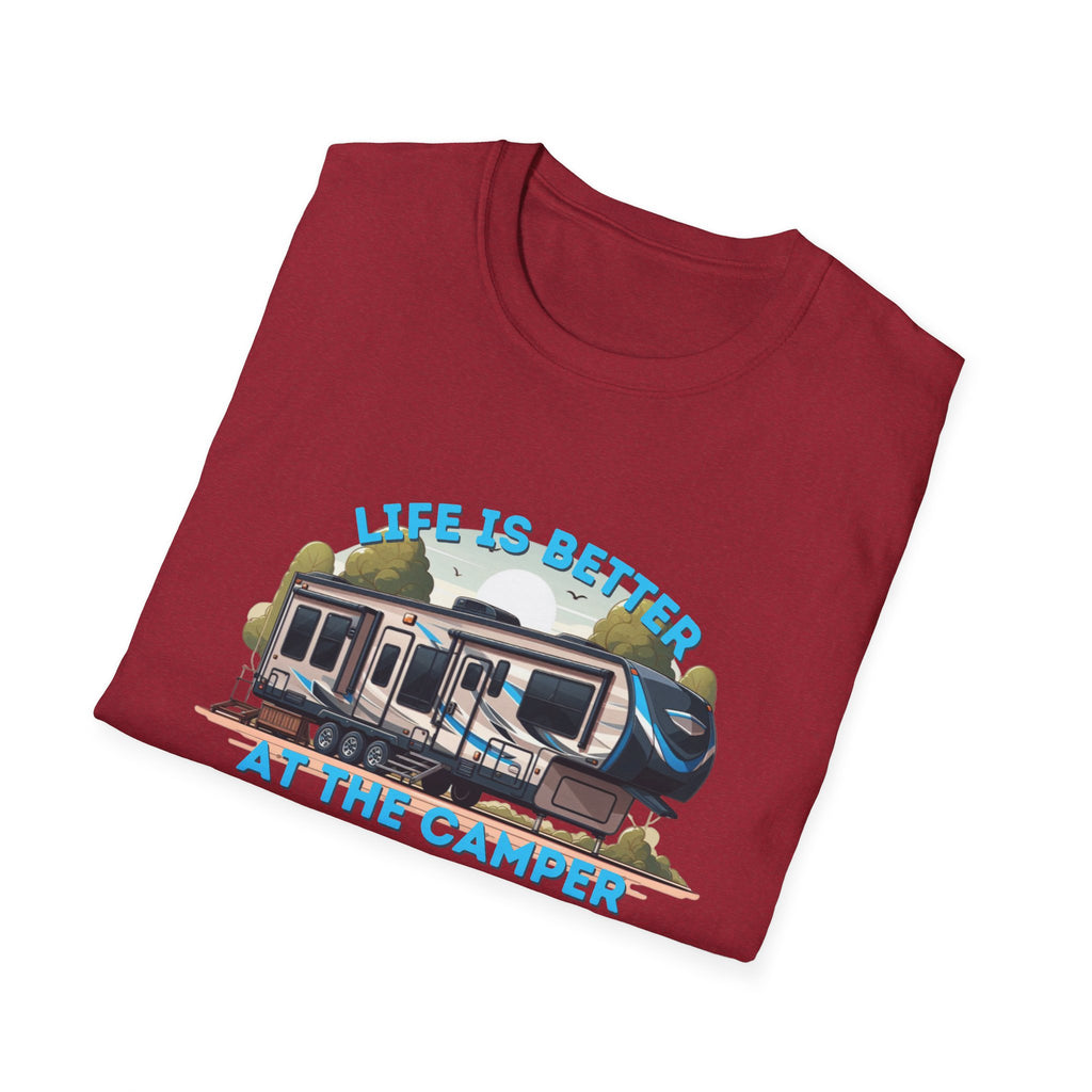 Campers Haven Cotton Tee: Eco-Friendly, Seamless Design, Lightweight Outdoor Comfort