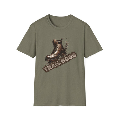 Trail Boss Cotton Tee: Bear-Proof Humor, Eco-Friendly Comfort, Versatile Outdoor Wear
