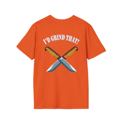 I’d Grind That Unisex T-Shirt - Soft Cotton Knife Enthusiast Tee, Durable Crew Neck, Ethically Made