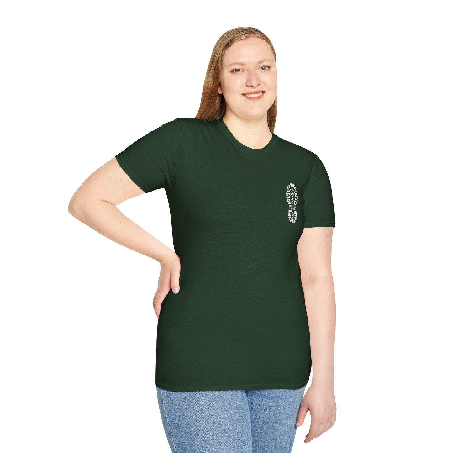 Unisex Take a Hike Soft-Style Tee - 100% Cotton Comfort with Durable Twill Tape & Ribbed Collar
