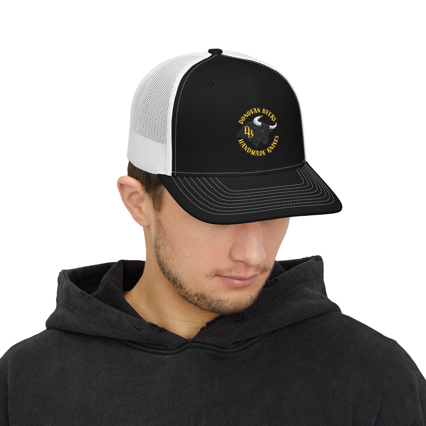 Embroidered Snapback Trucker Cap, Stylish Cap for Outdoor Enthusiasts, Unique Gift for Him, Custom Hat for Events, Casual Everyday Wear