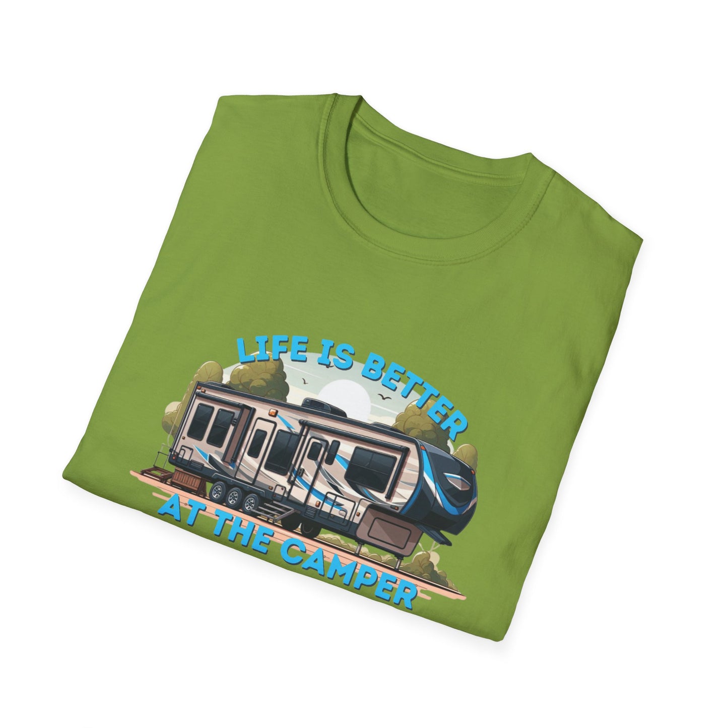 Campers Haven Cotton Tee: Eco-Friendly, Seamless Design, Lightweight Outdoor Comfort