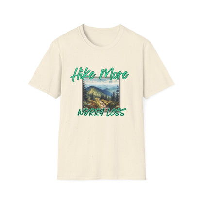 Trail Bliss Tee - Hike More, Worry Less | Eco-Friendly Ring-Spun Cotton Hiking Shirt