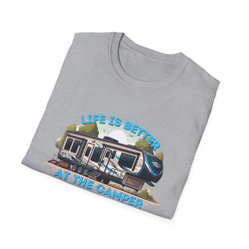 Campers Haven Cotton Tee: Eco-Friendly, Seamless Design, Lightweight Outdoor Comfort