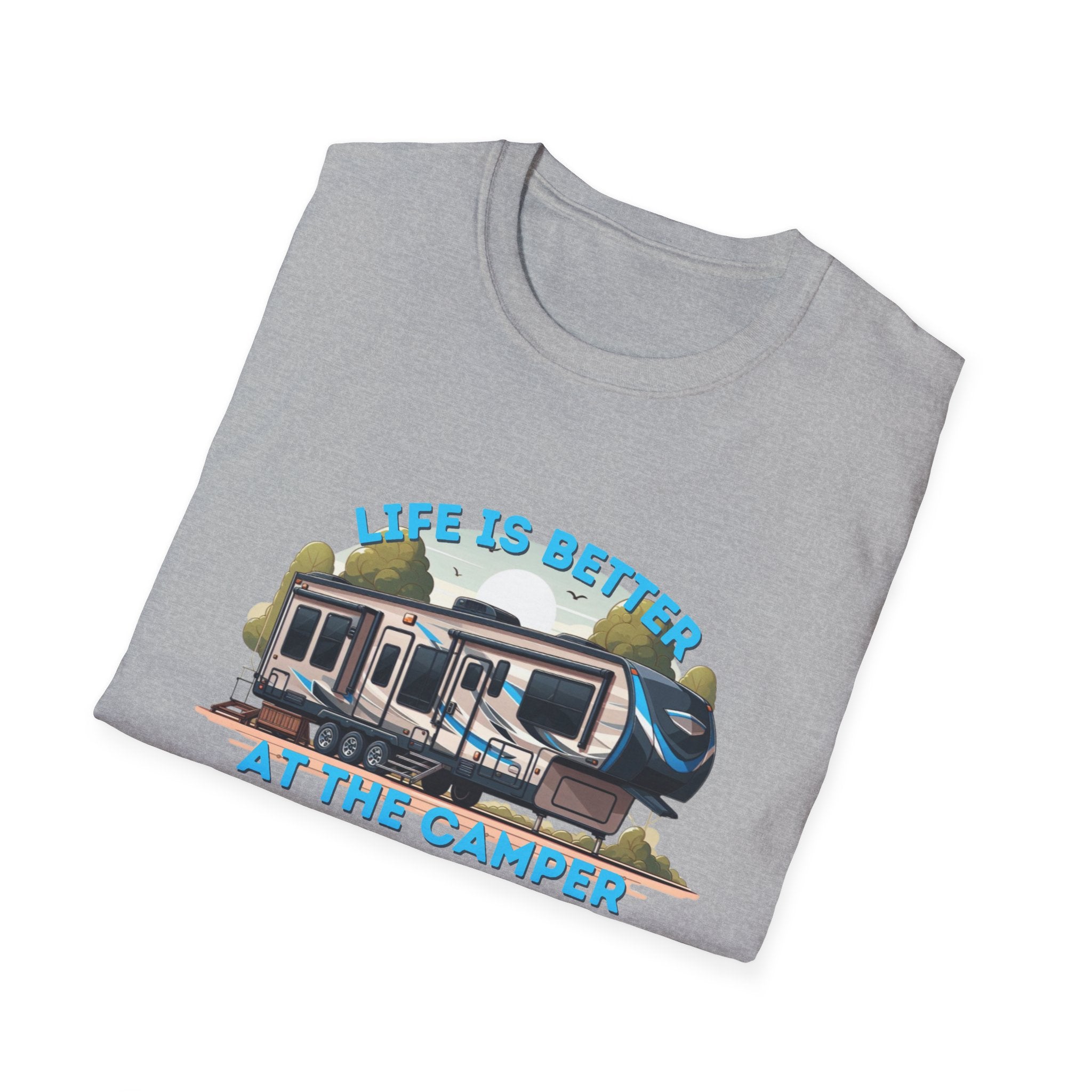 Campers Haven Cotton Tee: Eco-Friendly, Seamless Design, Lightweight Outdoor Comfort
