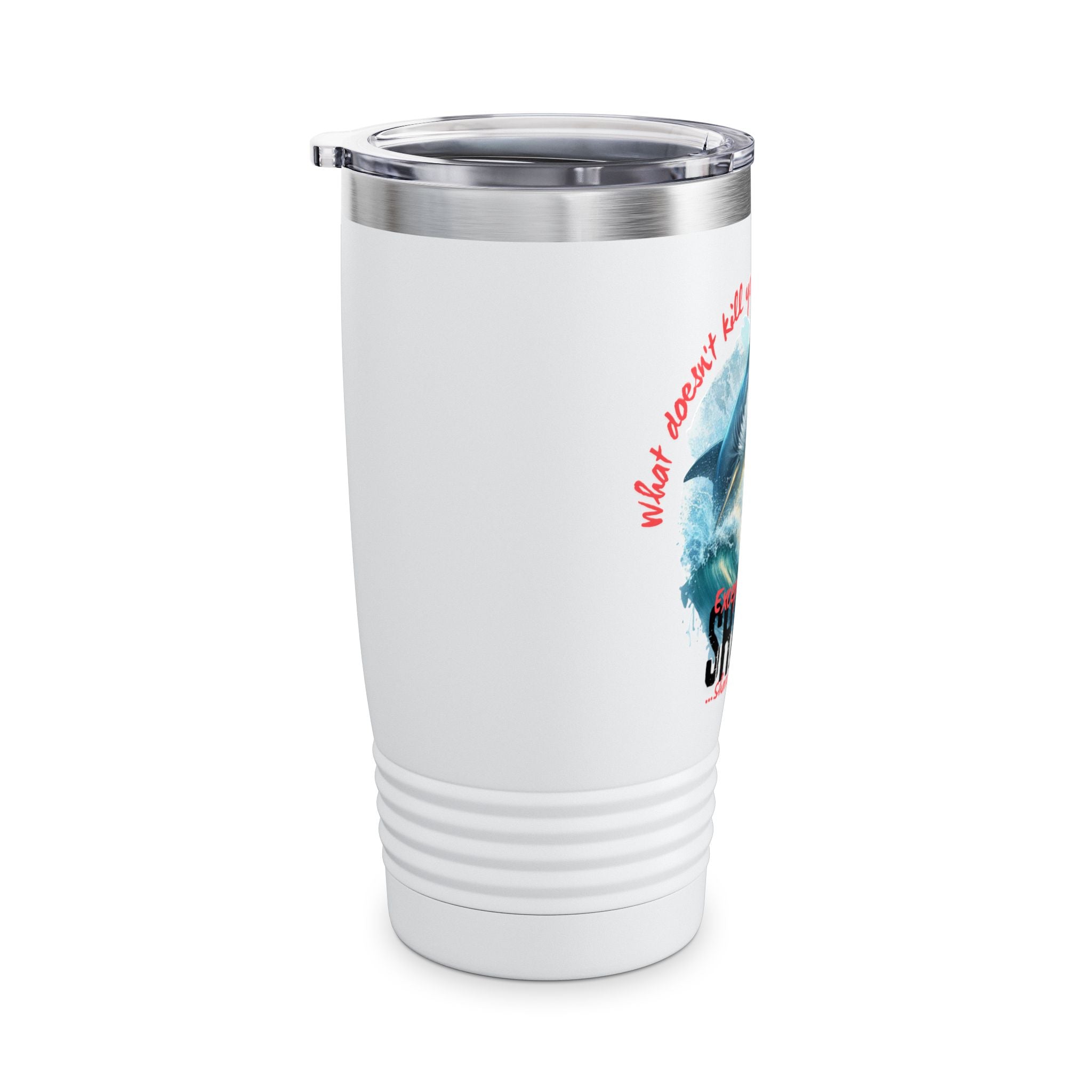 Predatory Prowess Mug: 20oz Sharks Will Kill You Statement Cup