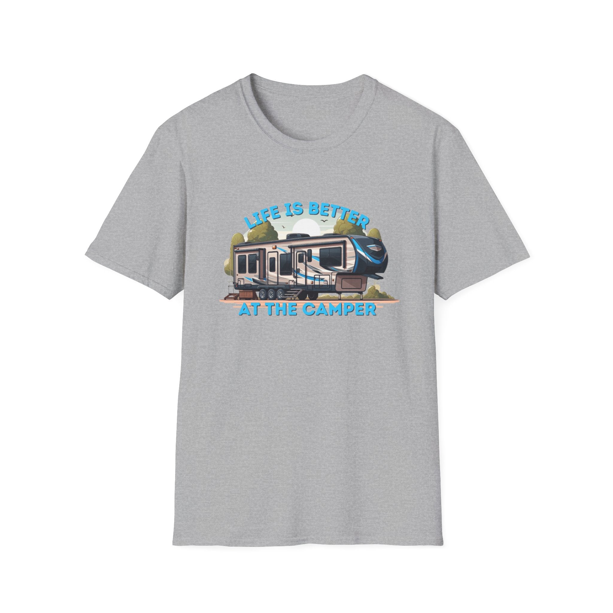 Campers Haven Cotton Tee: Eco-Friendly, Seamless Design, Lightweight Outdoor Comfort