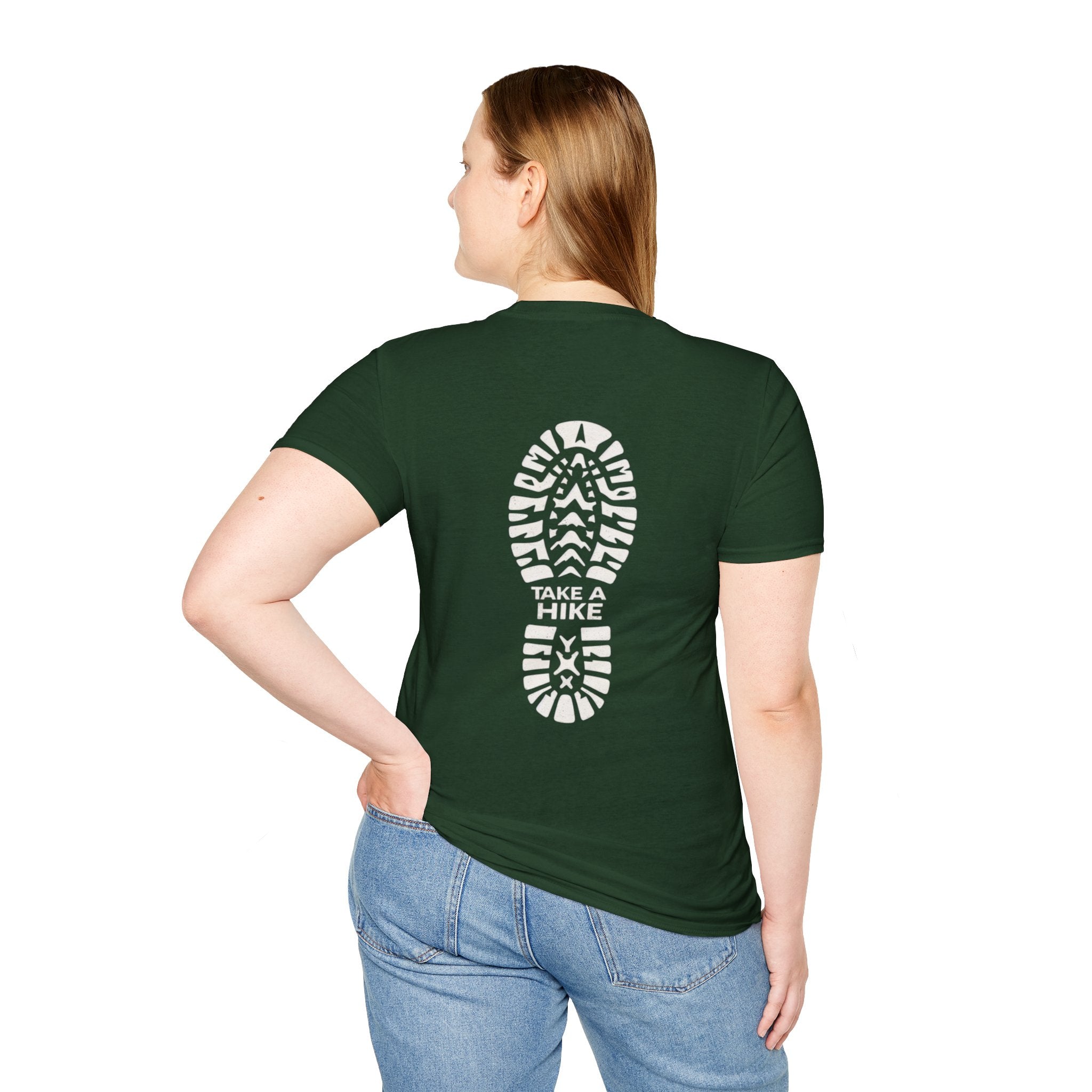 Unisex Take a Hike Soft-Style Tee - 100% Cotton Comfort with Durable Twill Tape & Ribbed Collar