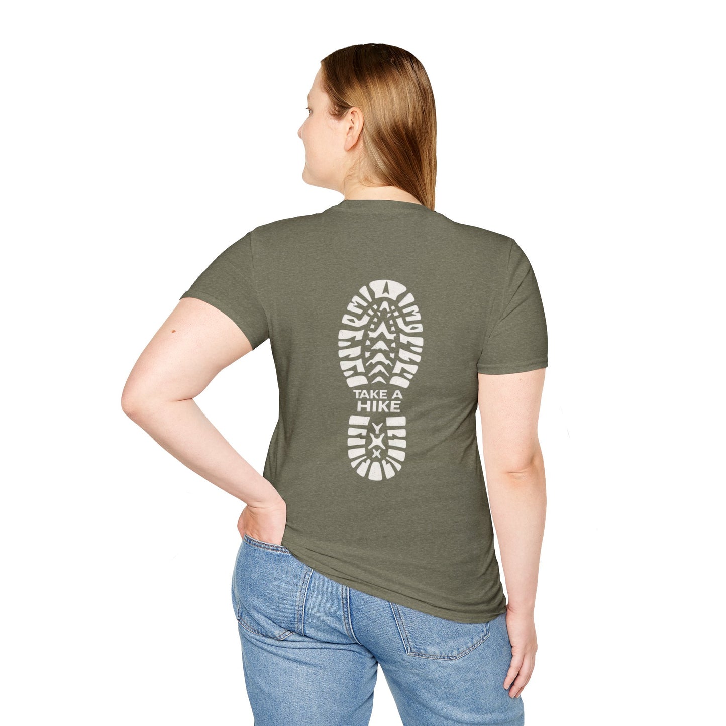 Unisex Take a Hike Soft-Style Tee - 100% Cotton Comfort with Durable Twill Tape & Ribbed Collar