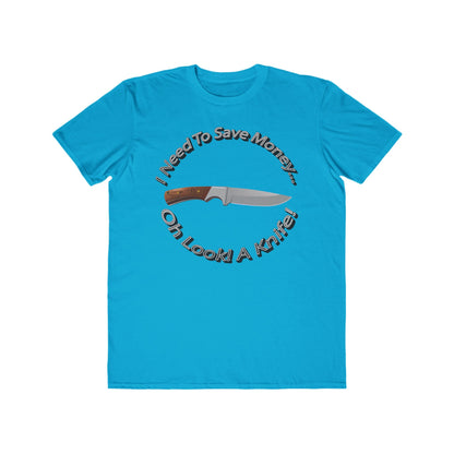 Mens Humor Tee - Save Money or Buy a Knife? - 100% Cotton Lightweight Shirt