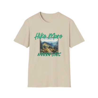 Trail Bliss Tee - Hike More, Worry Less | Eco-Friendly Ring-Spun Cotton Hiking Shirt