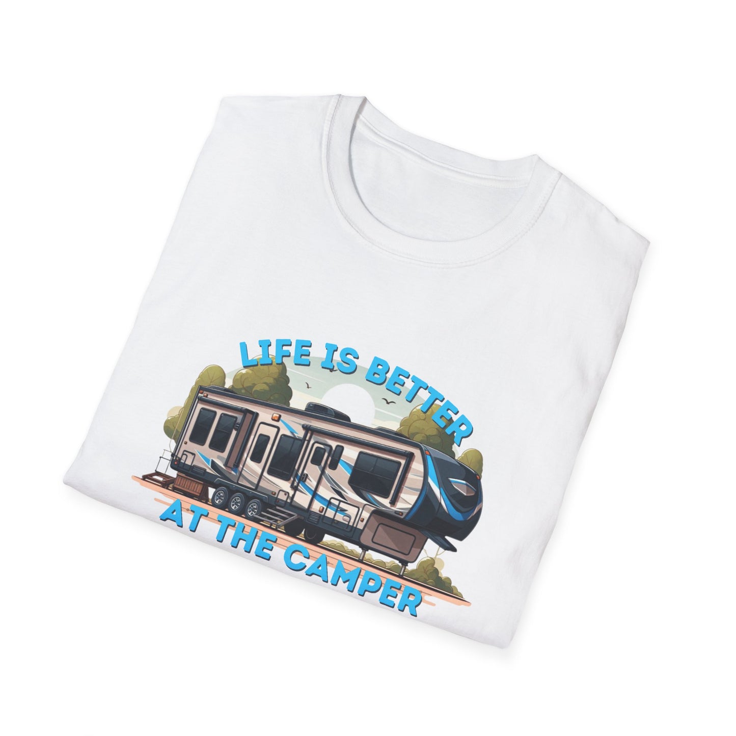 Campers Haven Cotton Tee: Eco-Friendly, Seamless Design, Lightweight Outdoor Comfort