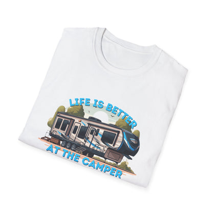 Campers Haven Cotton Tee: Eco-Friendly, Seamless Design, Lightweight Outdoor Comfort