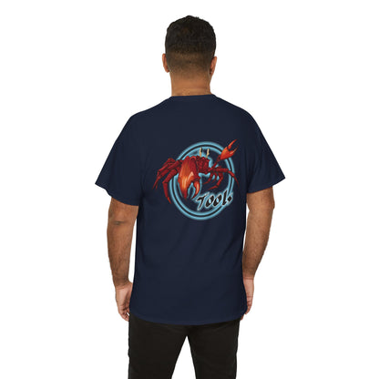 Crab-Themed Unisex Heavy Cotton Tee - Fun Seafood T-Shirt, Beach Wear, Summer Party, Ocean Lover Gift, Casual Style