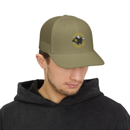 Embroidered Snapback Trucker Cap, Stylish Cap for Outdoor Enthusiasts, Unique Gift for Him, Custom Hat for Events, Casual Everyday Wear
