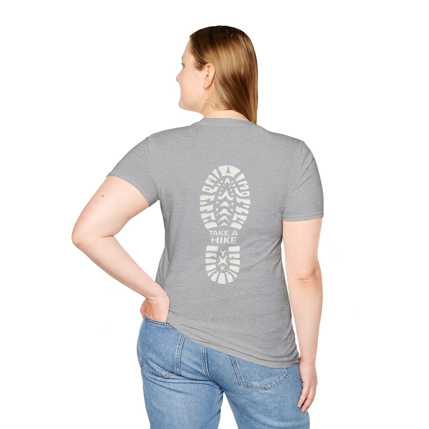Unisex Take a Hike Soft-Style Tee - 100% Cotton Comfort with Durable Twill Tape & Ribbed Collar