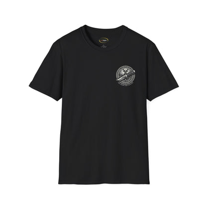 The woods are calling Tee - Unisex Deer and Knife Print T-Shirt for Outdoor Enthusiasts and Nature Lovers