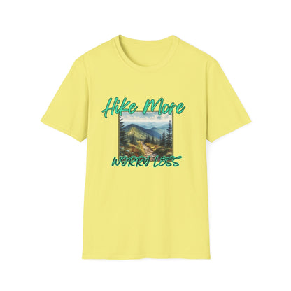 Trail Bliss Tee - Hike More, Worry Less | Eco-Friendly Ring-Spun Cotton Hiking Shirt