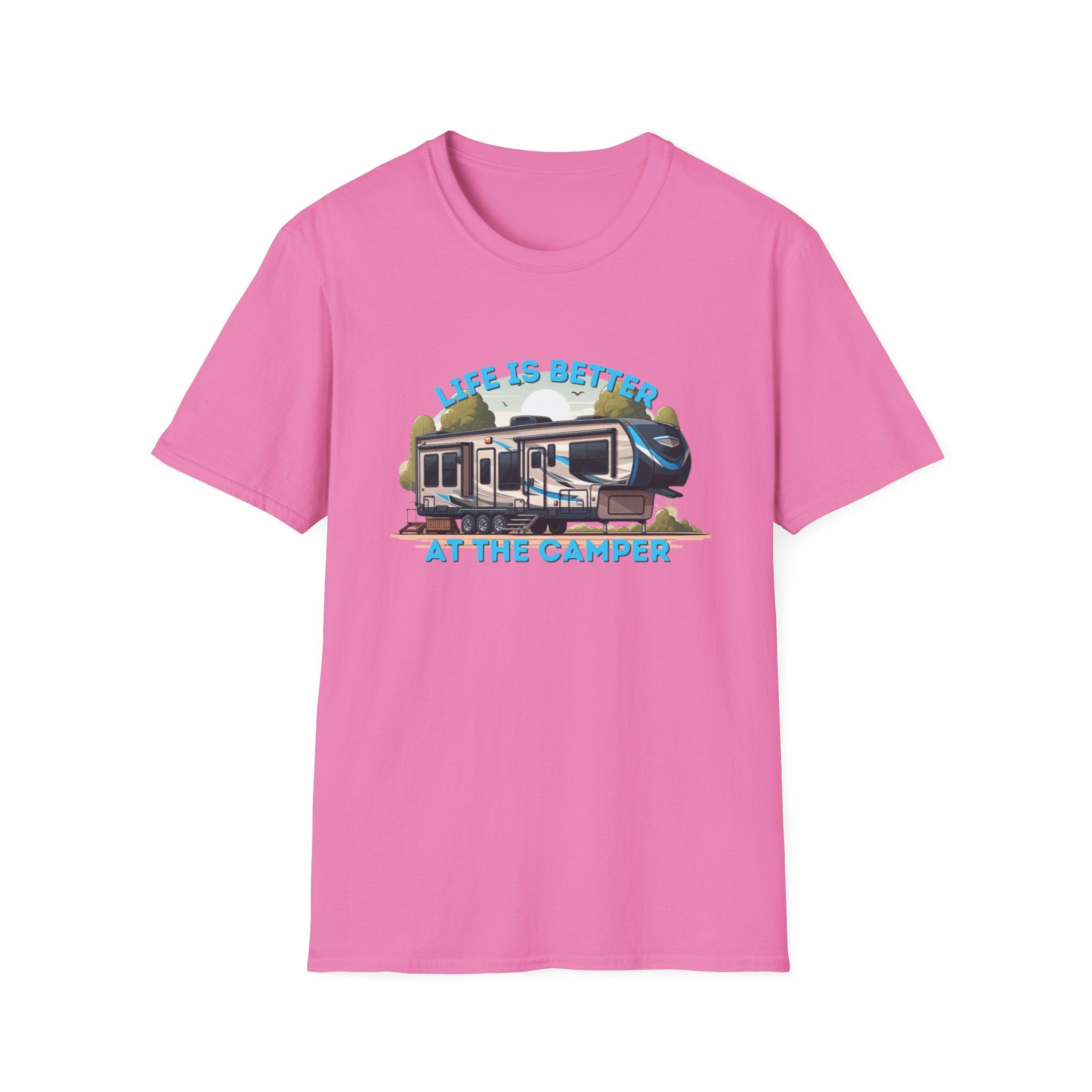 Campers Haven Cotton Tee: Eco-Friendly, Seamless Design, Lightweight Outdoor Comfort