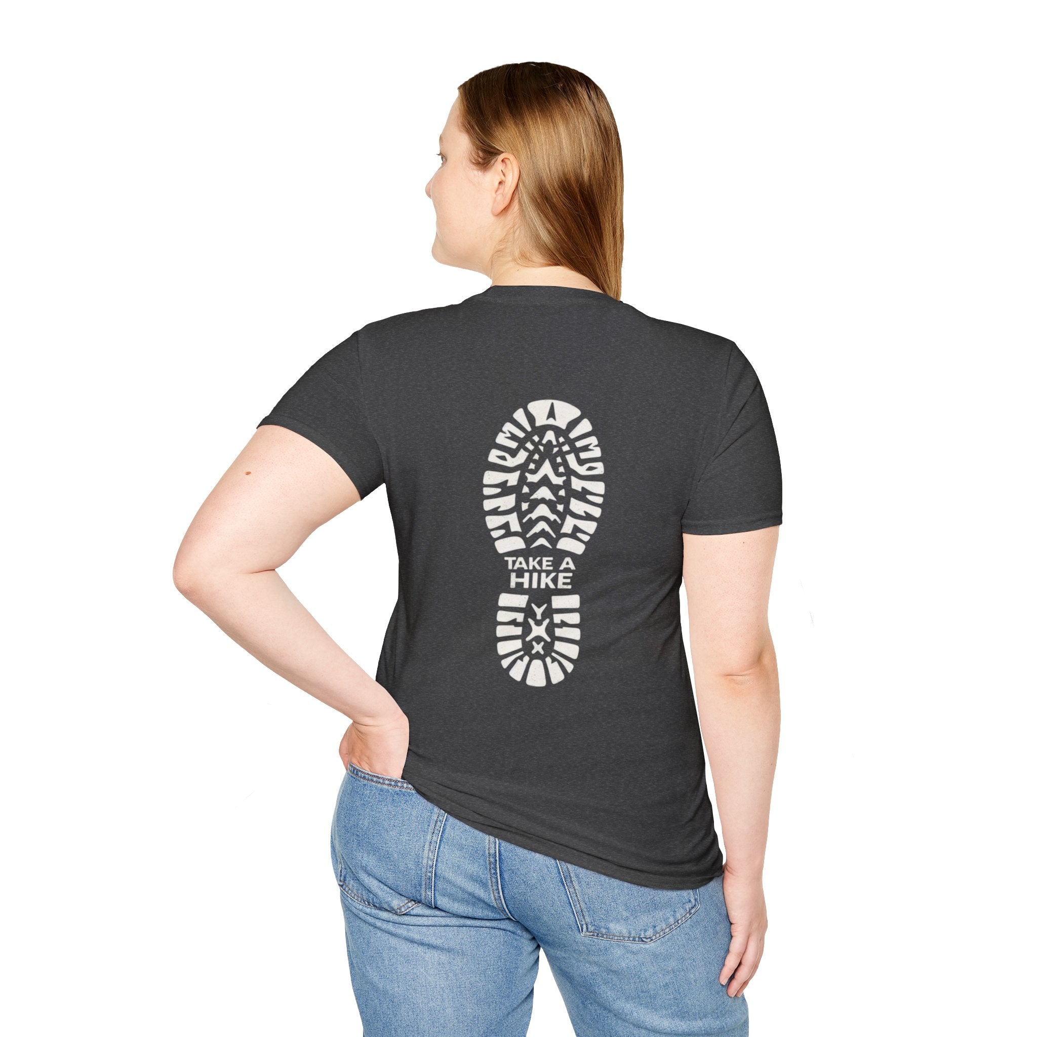 Unisex Take a Hike Soft-Style Tee - 100% Cotton Comfort with Durable Twill Tape & Ribbed Collar