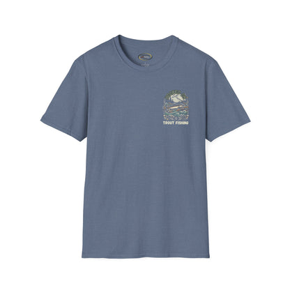 Unisex ‘Hooked on Trout Fishing’ Tee - Soft-Style Comfort | 100% Cotton Crewneck Shirt