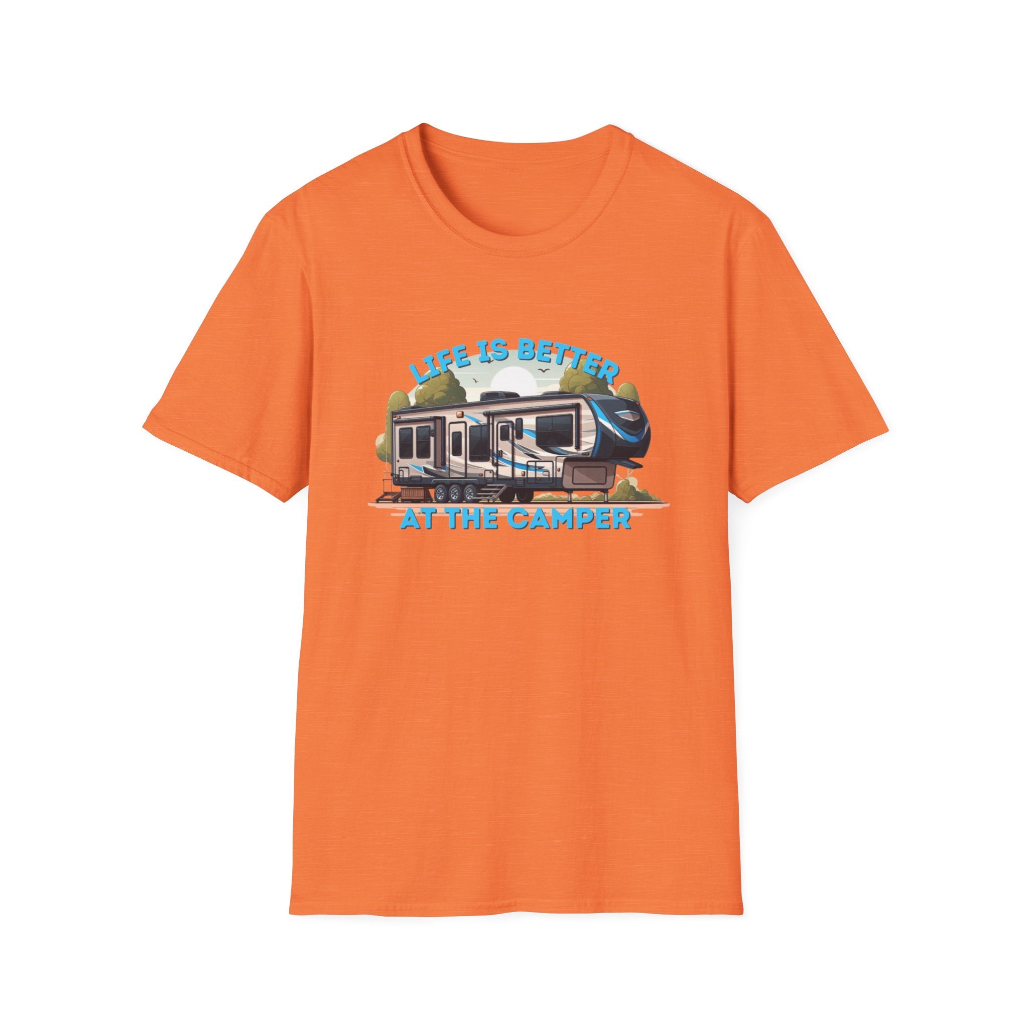 Campers Haven Cotton Tee: Eco-Friendly, Seamless Design, Lightweight Outdoor Comfort